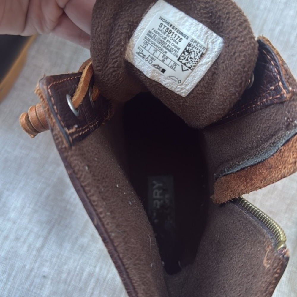Sperry Saltwater Leather Rubber Waterproof Water Resistant Snow Rain Women’s 7.5 - Picture 8 of 11